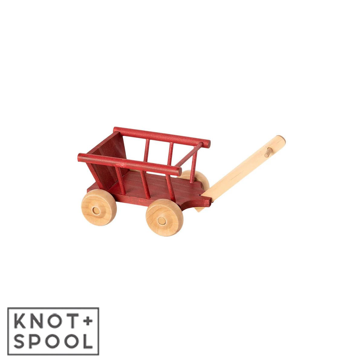 2019 Maileg Dusty - Red Micro Wagon - Knot and Spool