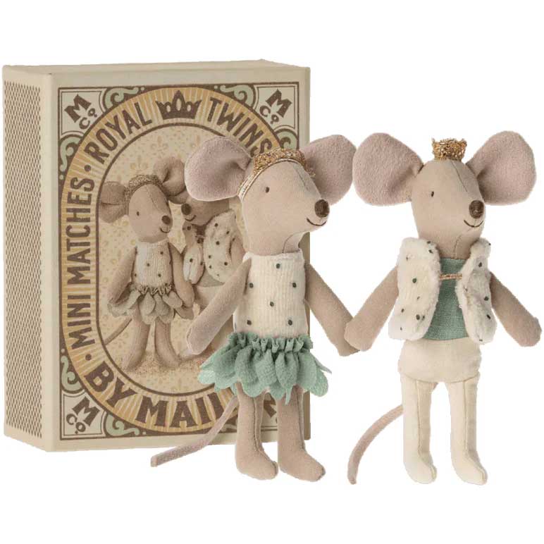 2022 Maileg Little Sister & Brother Royal Twin Mice in Box – Knot