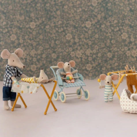 Maileg Baby Mouse Ocher Nursery Table