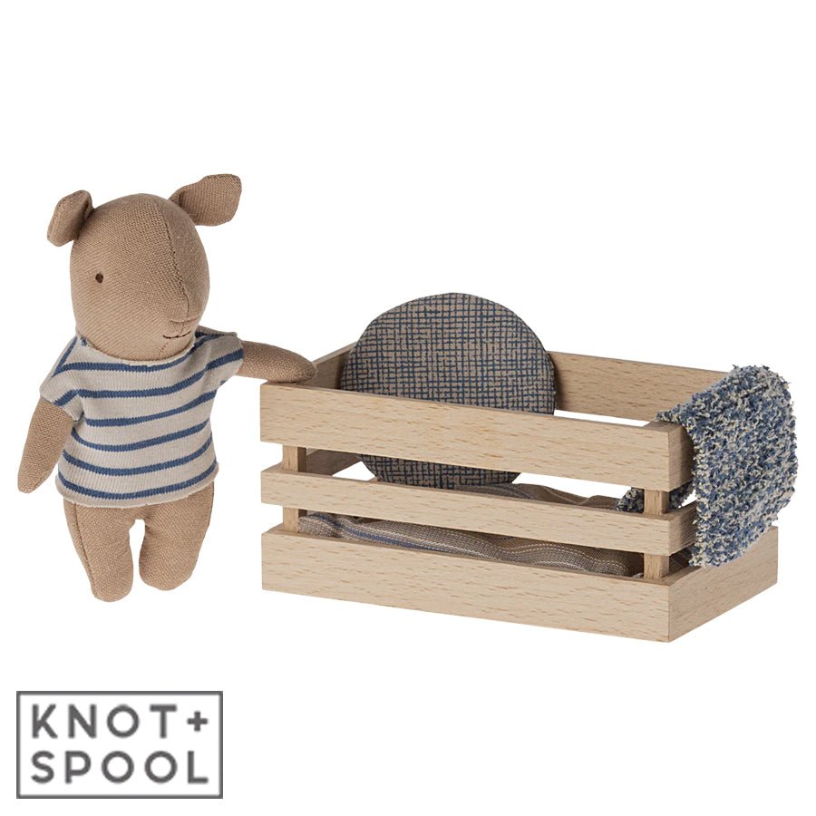 2024 Maileg Baby Boy Pig In Box - Knot and Spool