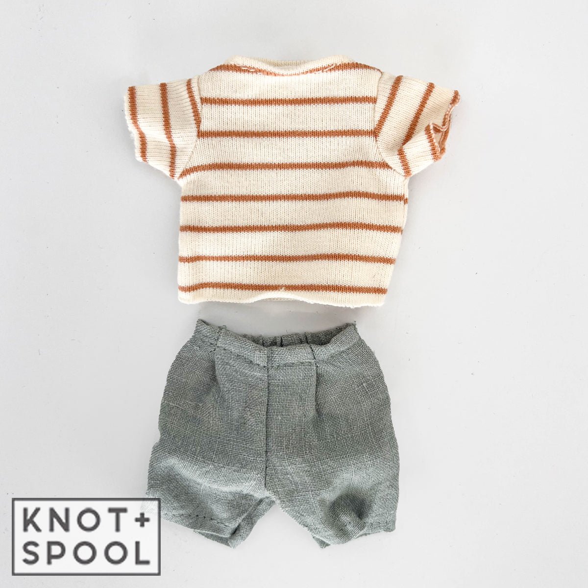 2024 Maileg Bunny Striped Blouse And Shorts | Size 1 - Knot and Spool