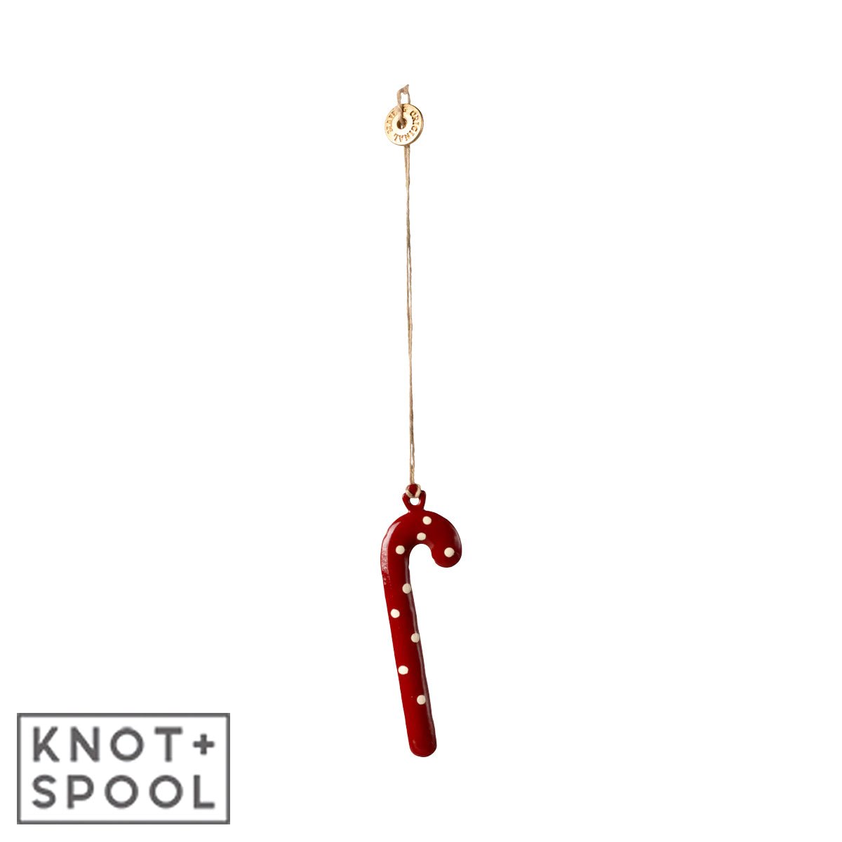 2024 Maileg Dotted Metal Sugar Cane Ornament - Knot and Spool