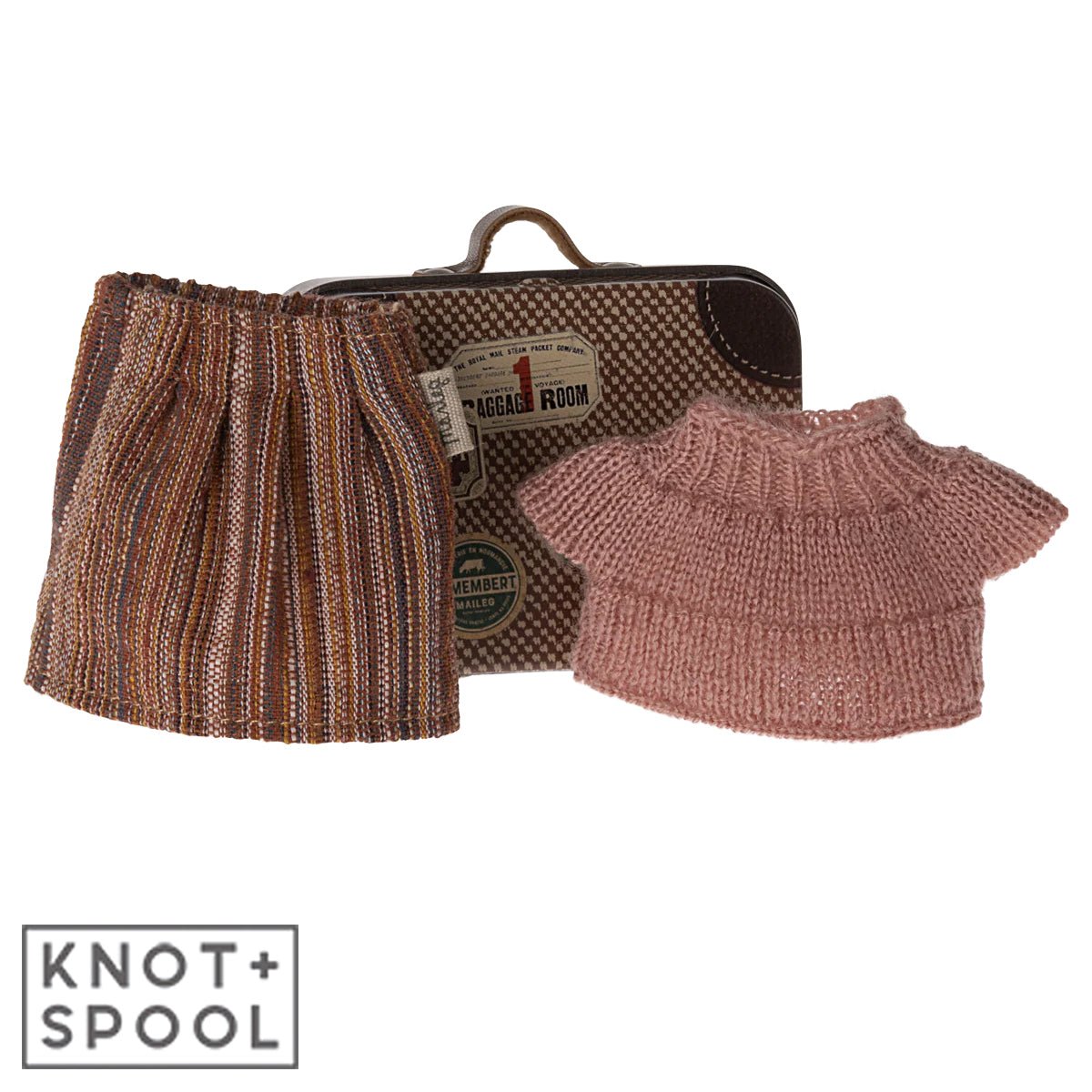 2024 Maileg Grandma Mouse with Clothes In Suitcase - Knot and Spool