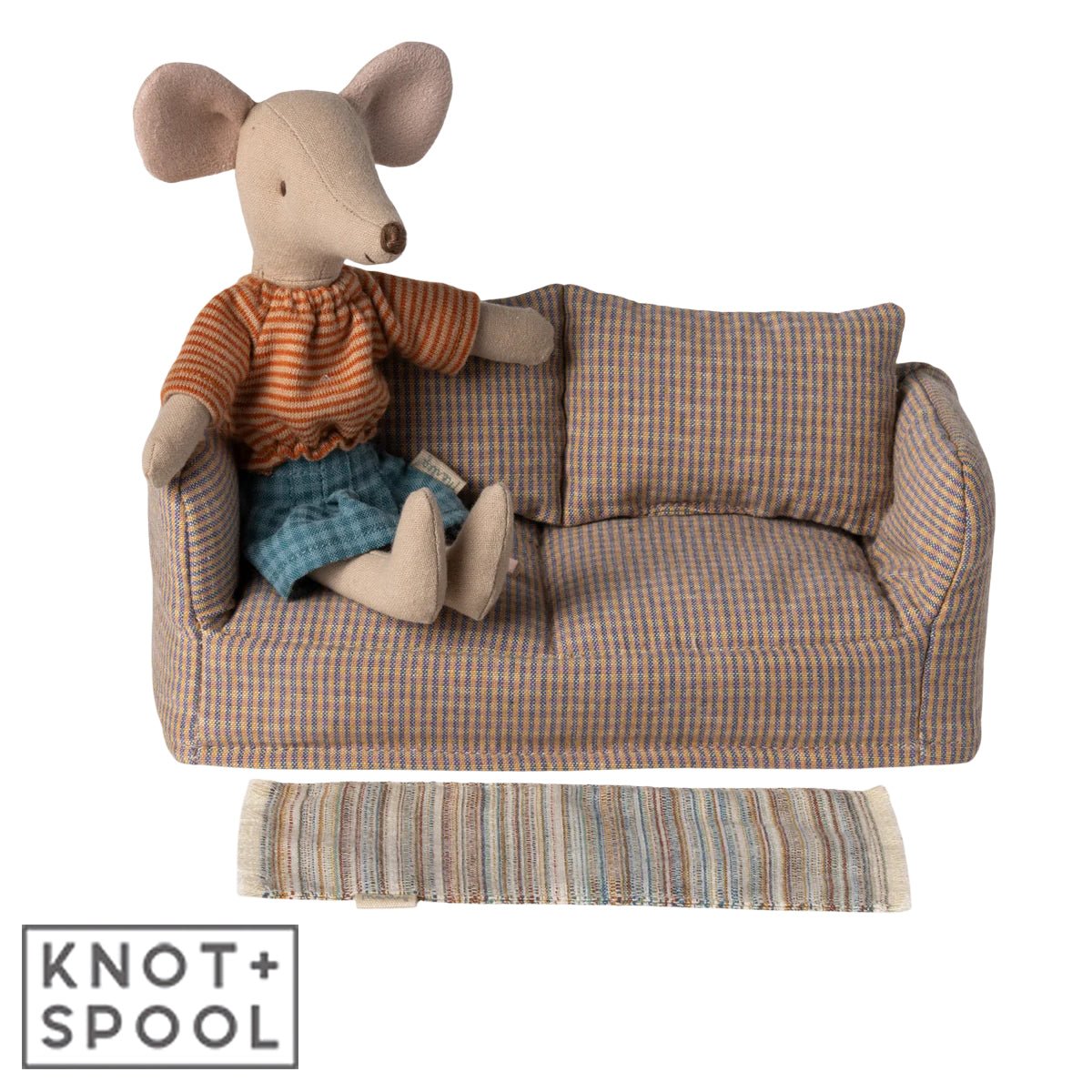 2024 Maileg Large Striped Rug - Knot and Spool