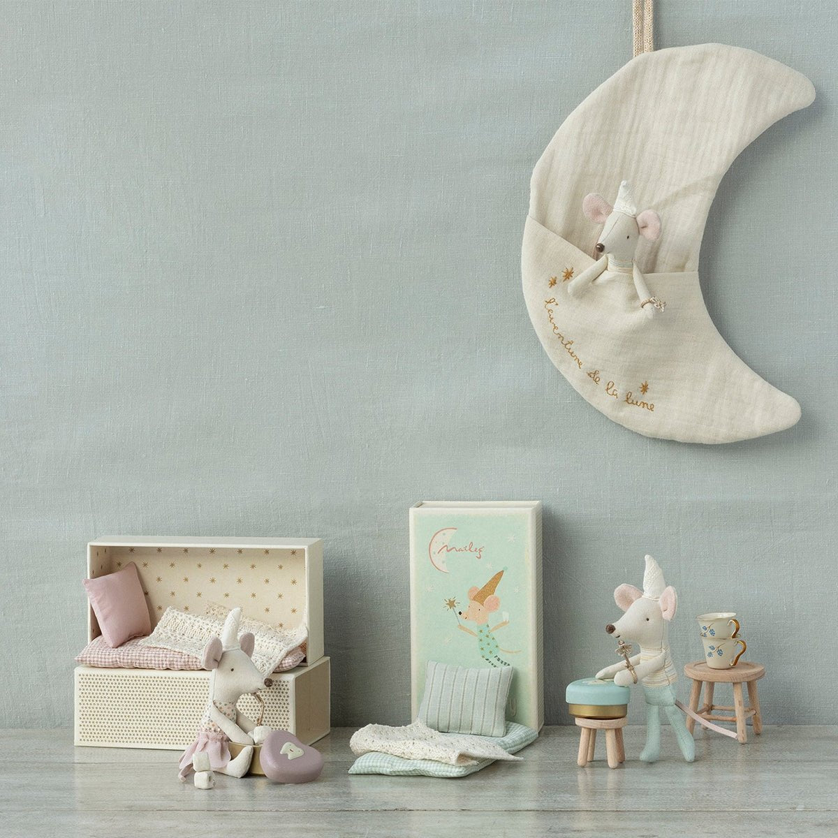 2024 Maileg Little Sister Tooth Fairy Mouse In Matchbox - Knot and Spool