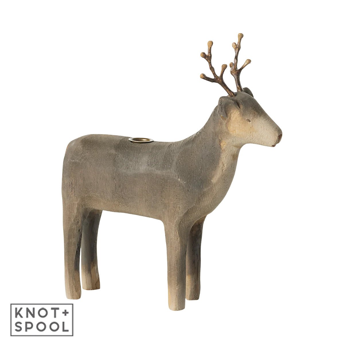 2024 Maileg Medium Reindeer Candle Holder - Knot and Spool