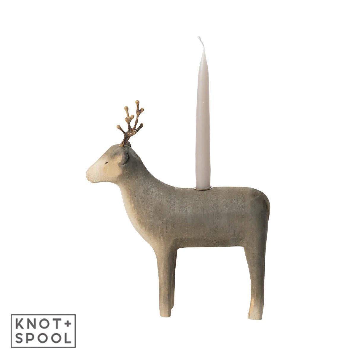 2024 Maileg Medium Reindeer Candle Holder - Knot and Spool