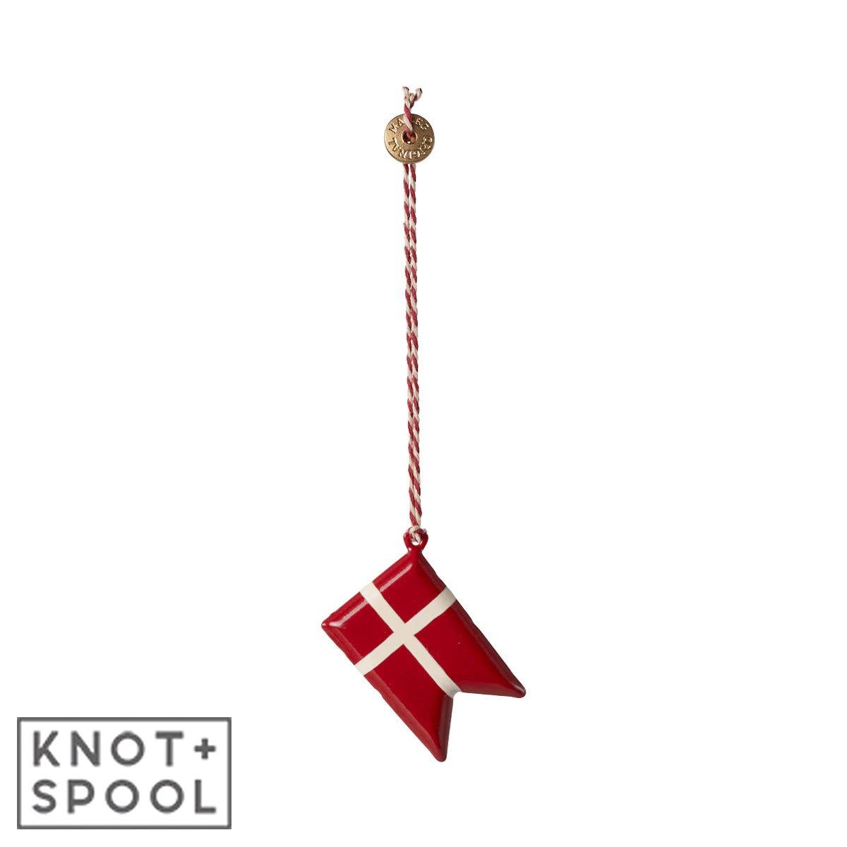 2024 Maileg Metal Dannebrog Ornament - Knot and Spool