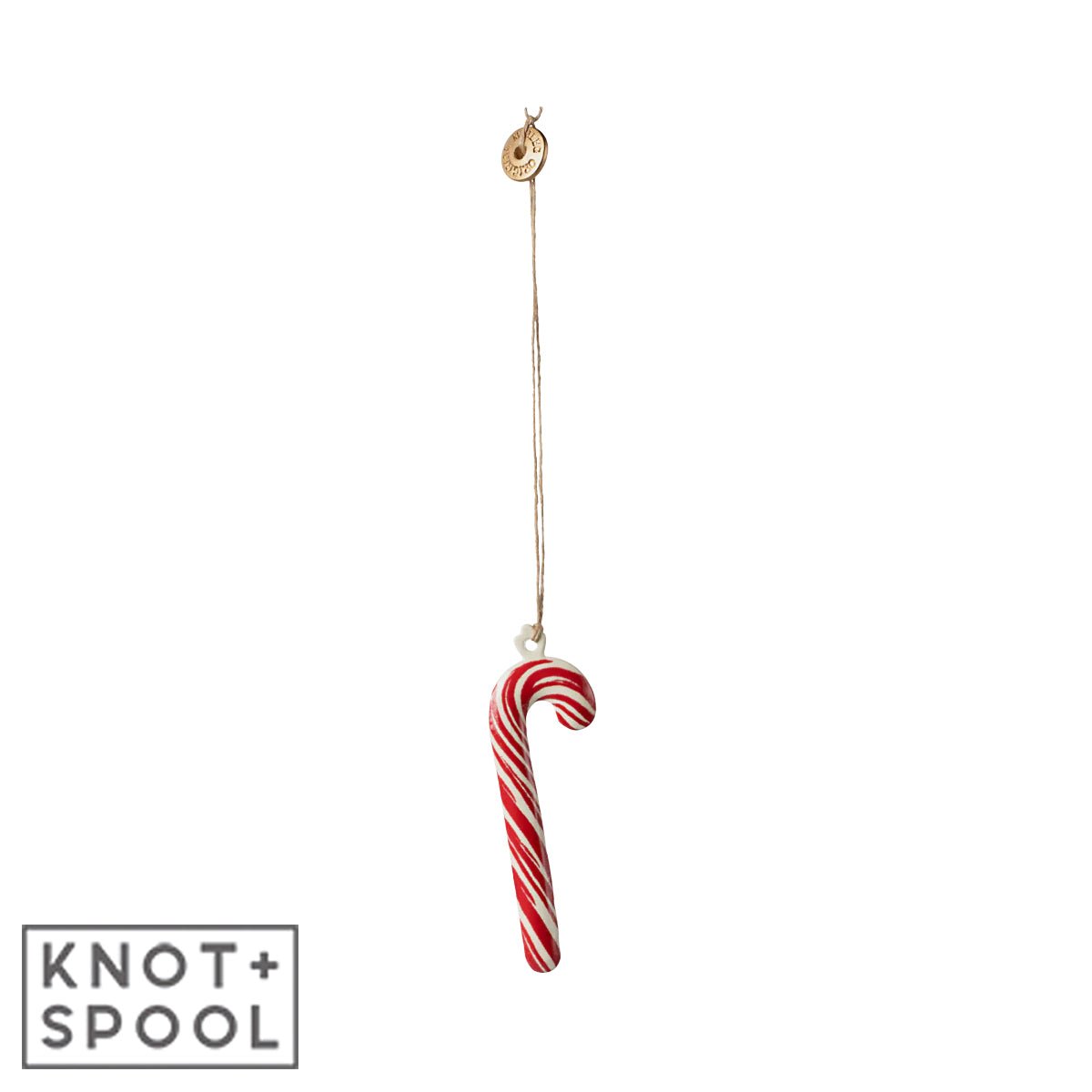 2024 Maileg Striped Metal Sugar Cane Ornament - Knot and Spool