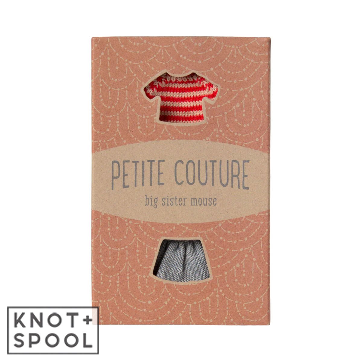 2025 Maileg Big Sister Mouse Knitted Sweater and Skirt - Knot and Spool