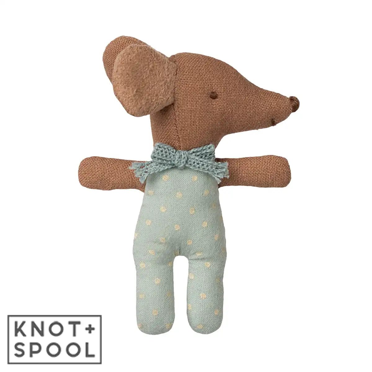 2025 Maileg Blue Sleepy Wakey Baby Mouse in Matchbox - Knot and Spool