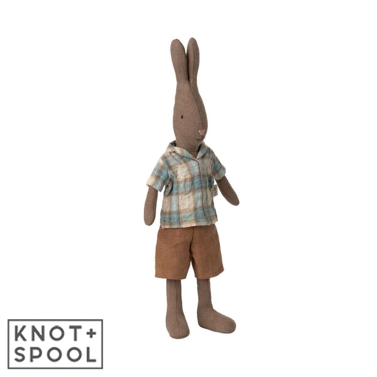 2025 Maileg Brown Rabbit in Shirt & Shorts | Size 2 - Knot and Spool