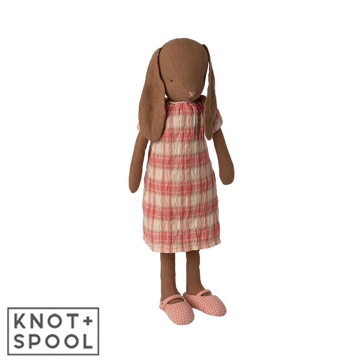 2025 Maileg Chocolate Brown Bunny in Dress | Size 3 - Knot and Spool