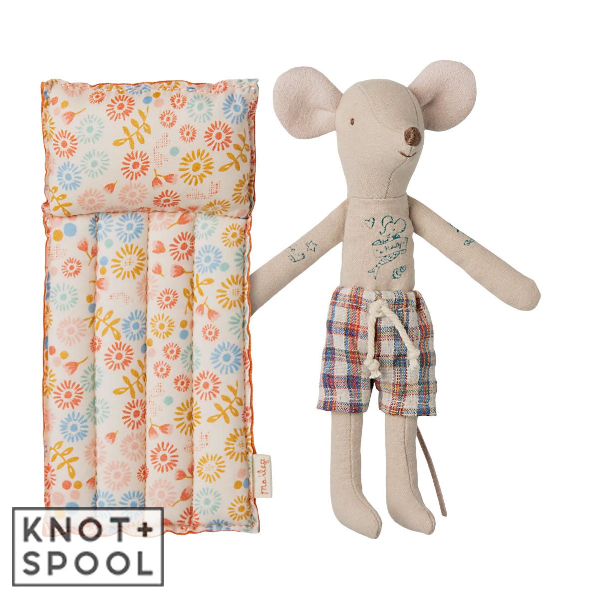 2025 Maileg Dad Beach Mouse | Flower Mattress - Knot and Spool