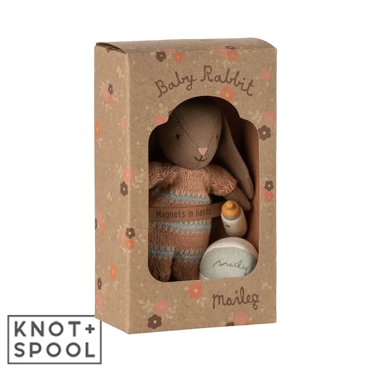 2025 Maileg Dusty - Rose Micro Bunny Set - Knot and Spool