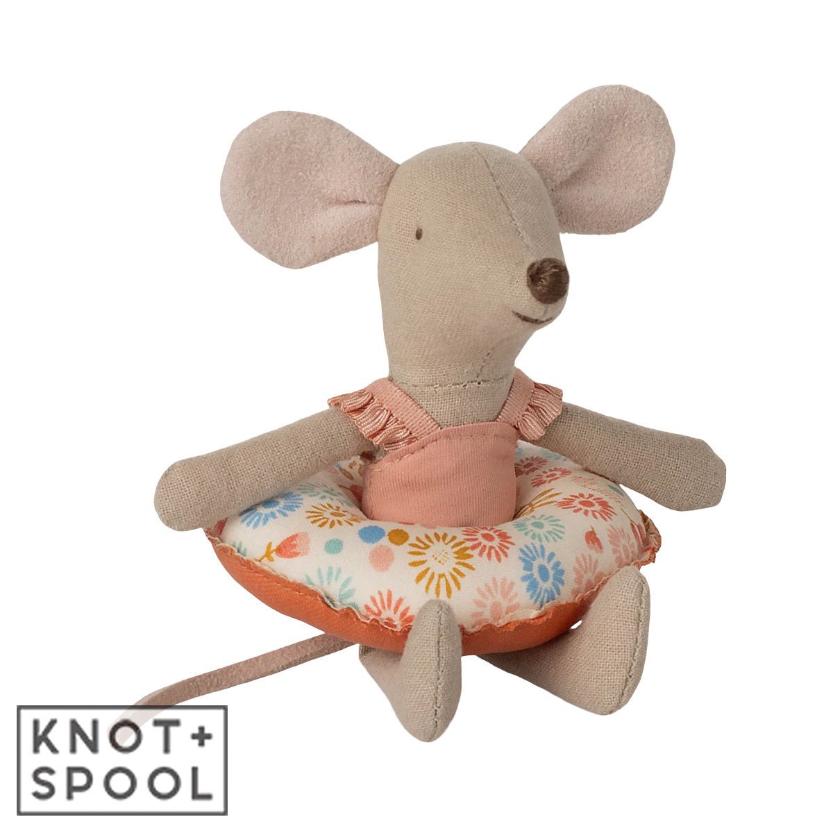 2025 Maileg Little Sister Beach Mouse | Flower Float - Knot and Spool