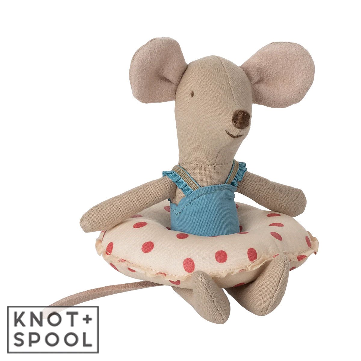 2025 Maileg Little Sister Beach Mouse | Red Dot Float - Knot and Spool