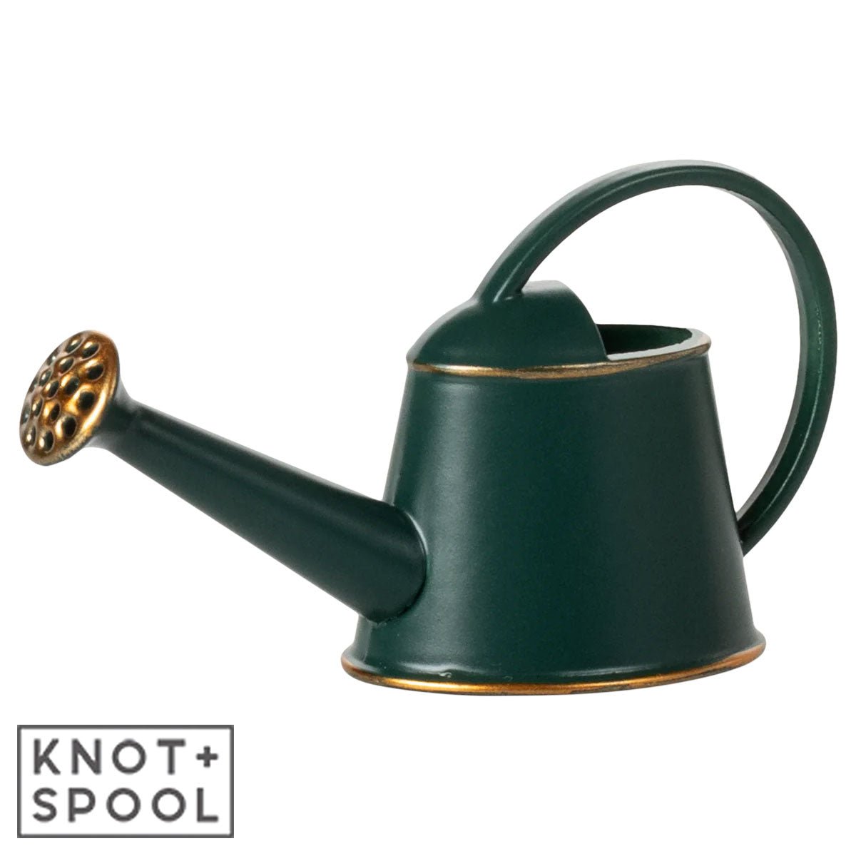 2025 Maileg Mouse Dark - Green Watering Can - Knot and Spool