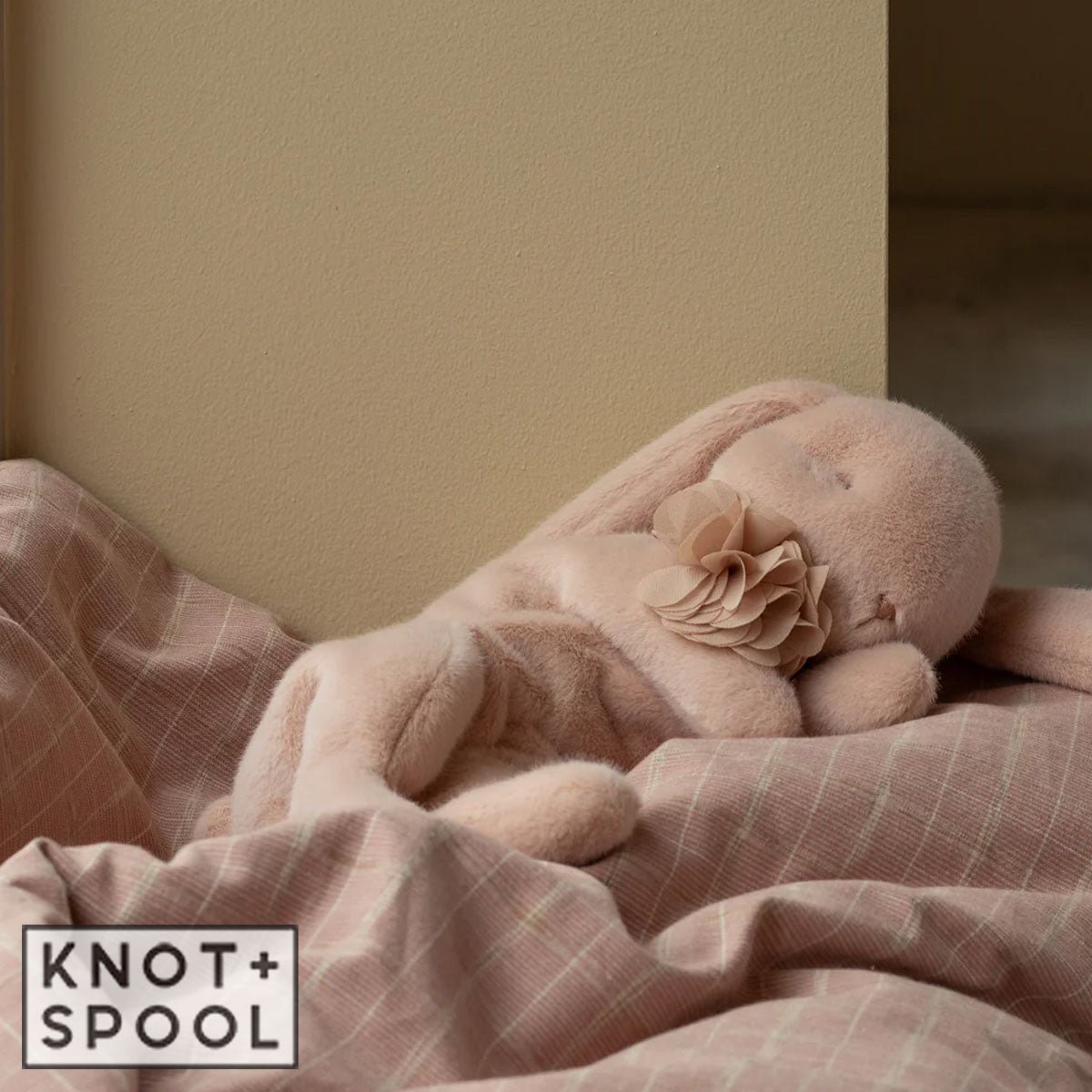 2025 Maileg Small Powder Sleeping Plush Bunny - Knot and Spool