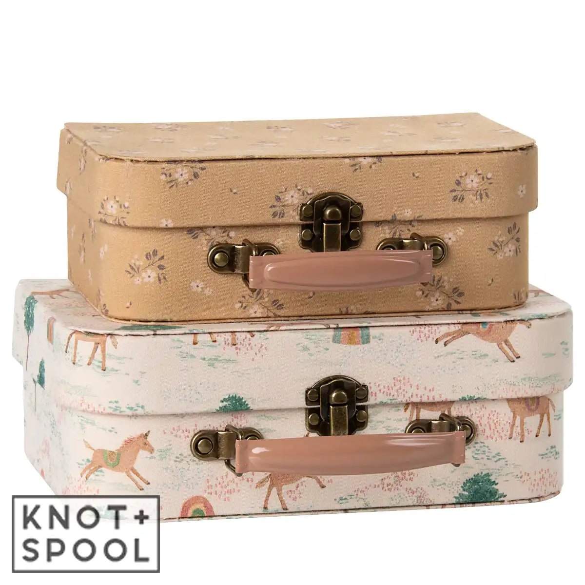 2025 Maileg Unicorn 2 - Piece Suitcase Set - Knot and Spool