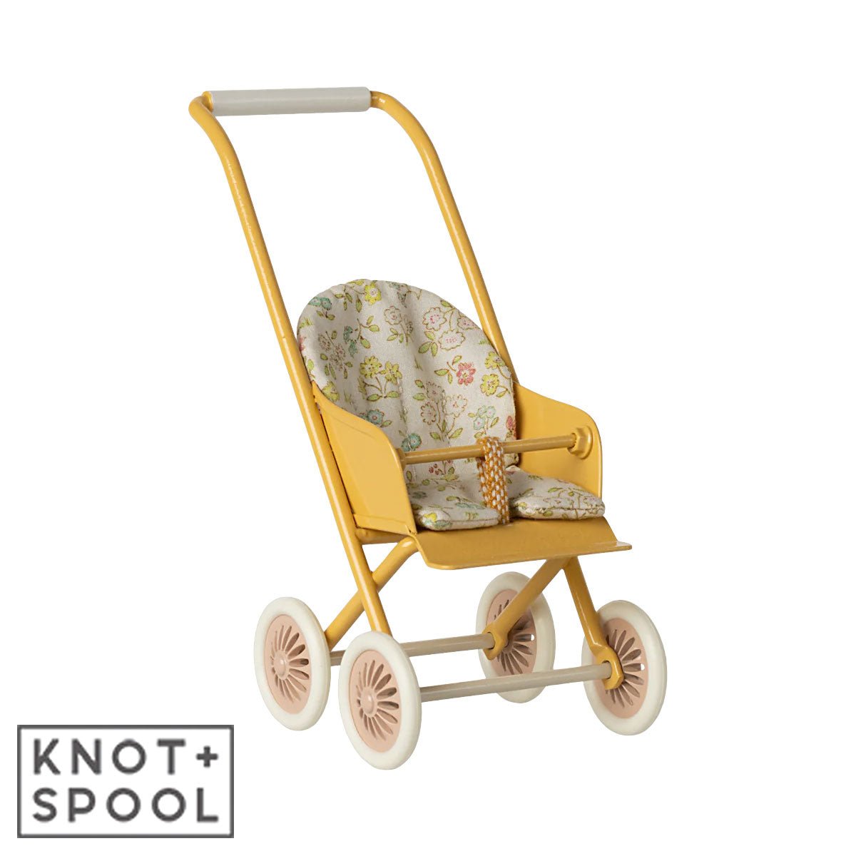 2025 Maileg Yellow Micro Stroller - Knot and Spool