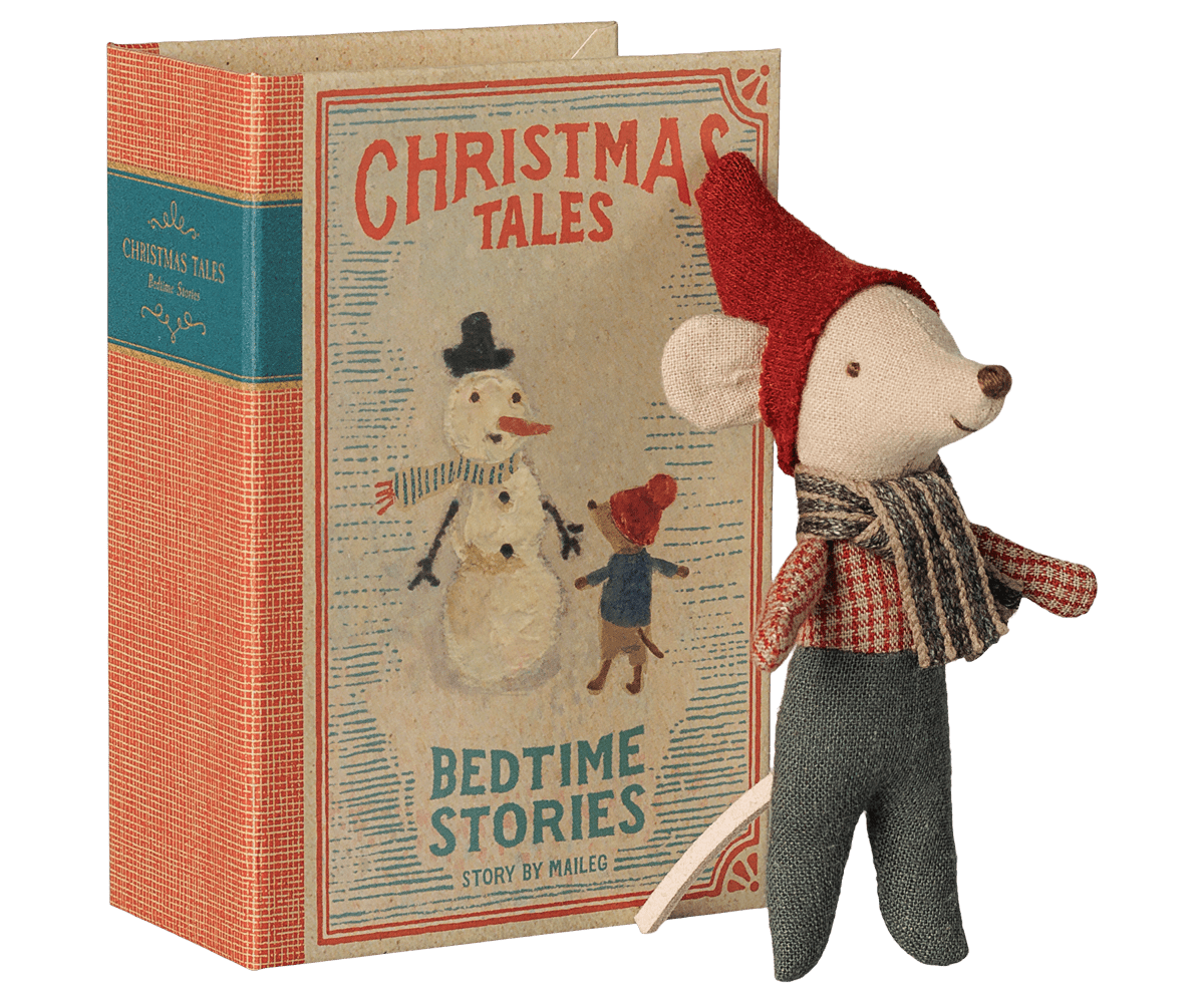 2026 Maileg Christmas Mouse, Baby in book - Knot and Spool