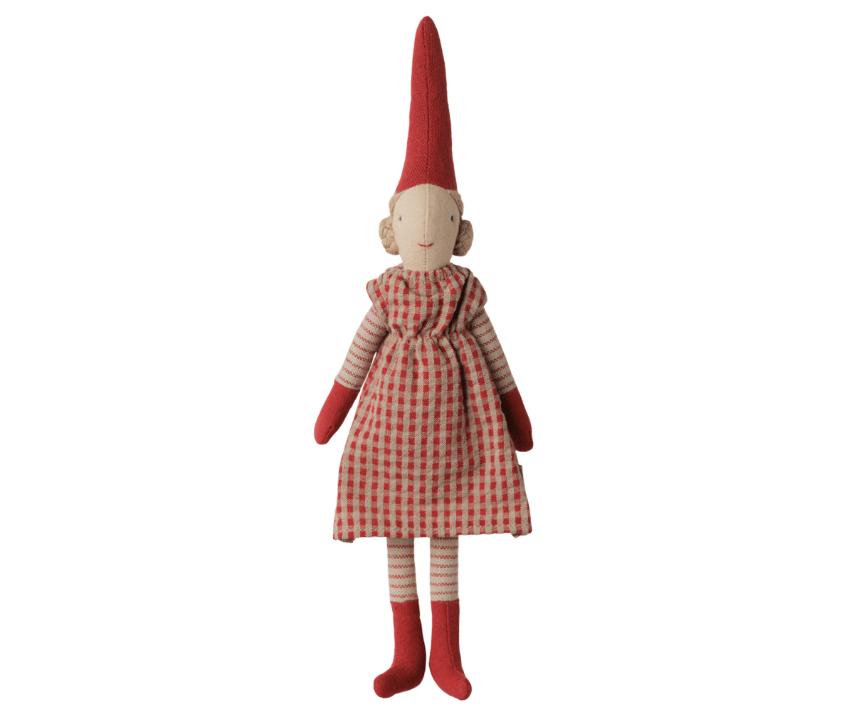 2026 Maileg Girl Pixy in Red Dress | Size 1 - Knot and Spool