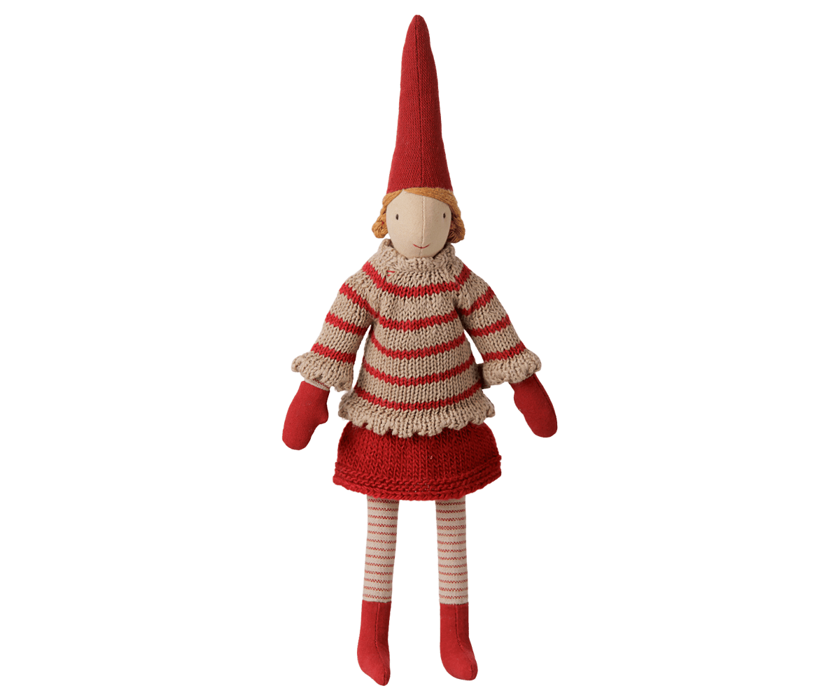 2026 Maileg Girl Pixy in Striped Knitted Sweater | Size 2 - Knot and Spool
