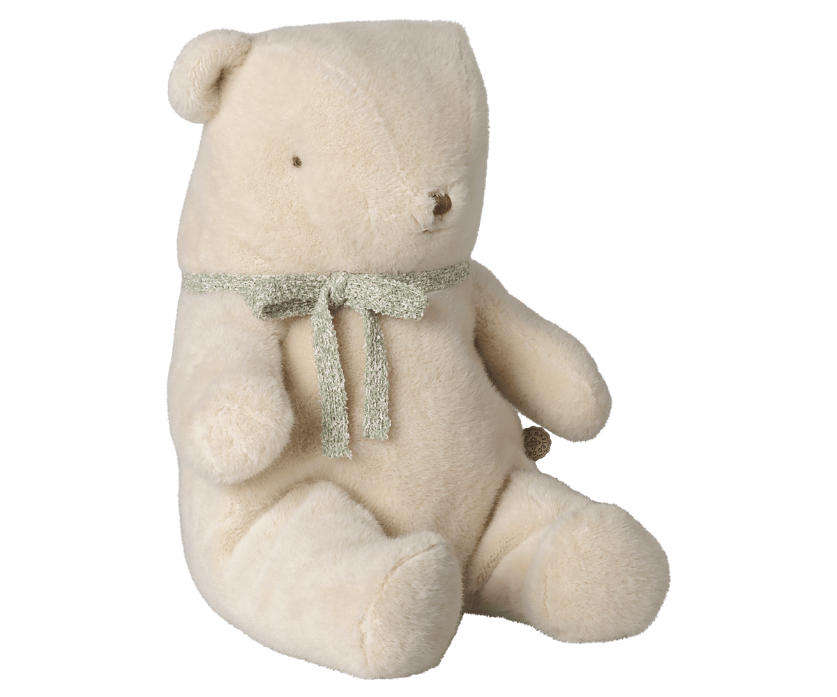 2026 Maileg Medium Off White Plush Teddy Bear - Knot and Spool