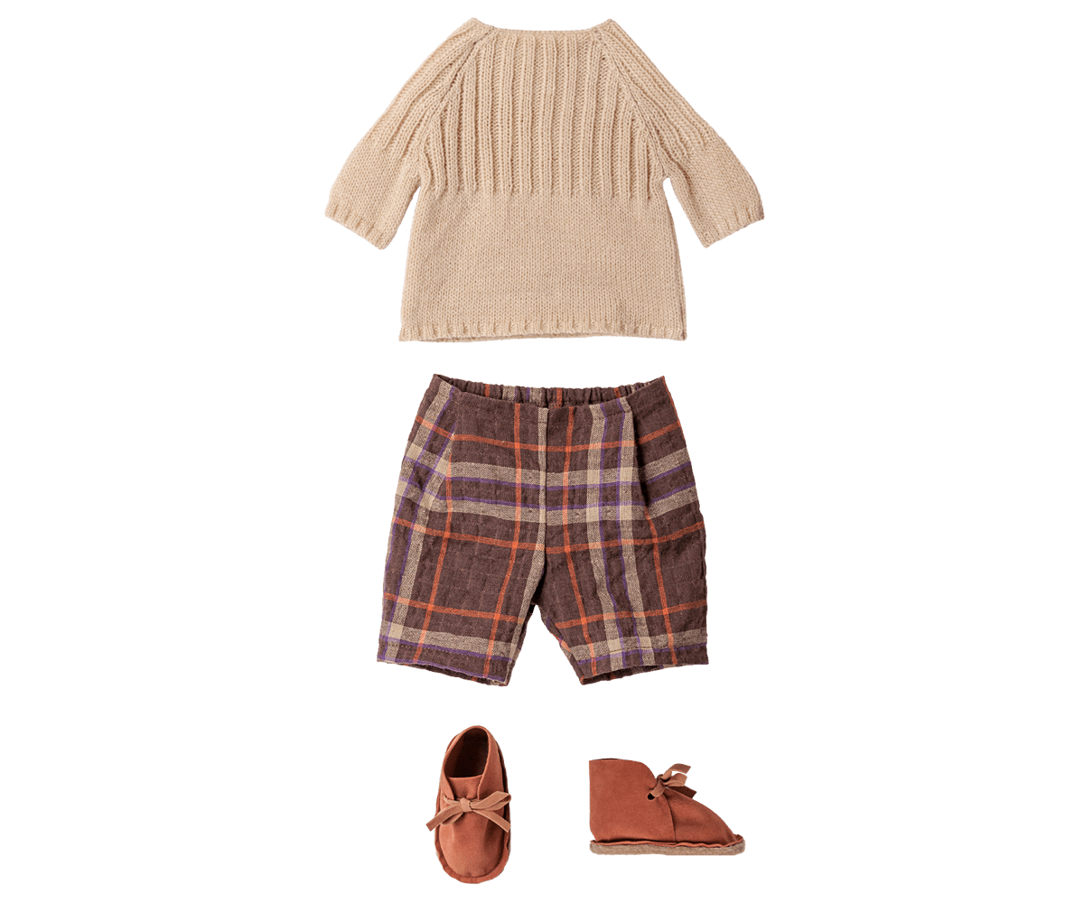 2026 Maileg Off White Pants & Knitted Sweater | Size 4 - Knot and Spool
