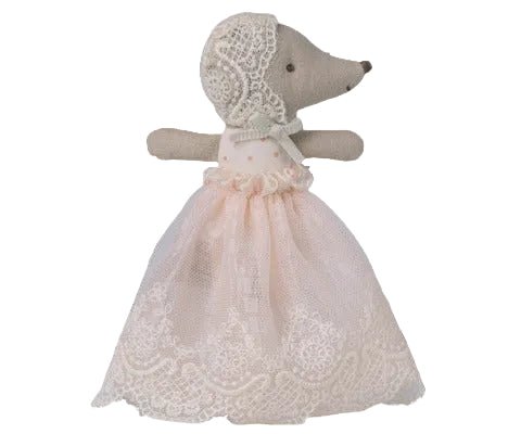 2026 Maileg Powder Baby Mouse In Gown - Knot and Spool