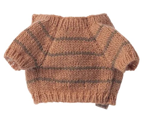 2026 Maileg Puppy Supply Small Coral Knitted Sweater - Knot and Spool