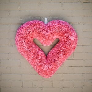 Bubble Gum Pink Heart Coffee Filter Wreath