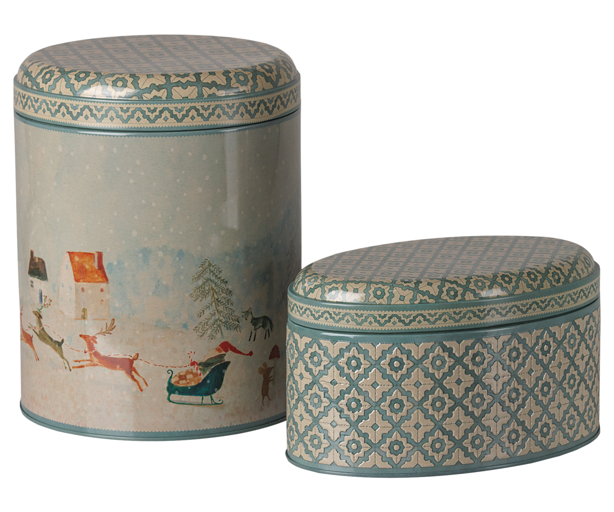 2026 Maileg Santa is Coming Metal Box Set - 2 pieces