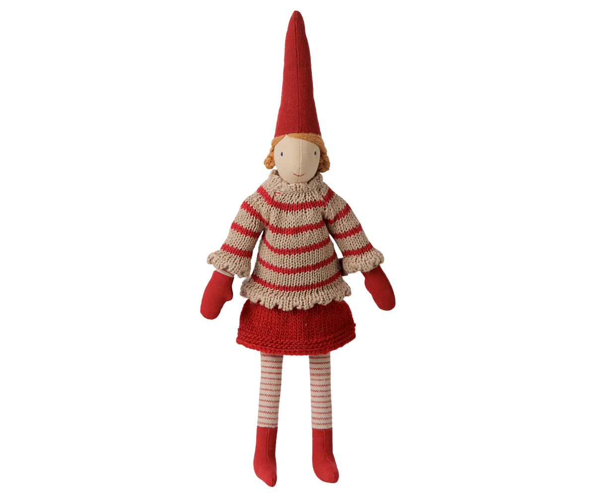 2026 Maileg Girl Pixy in Striped Knitted Sweater | Size 2