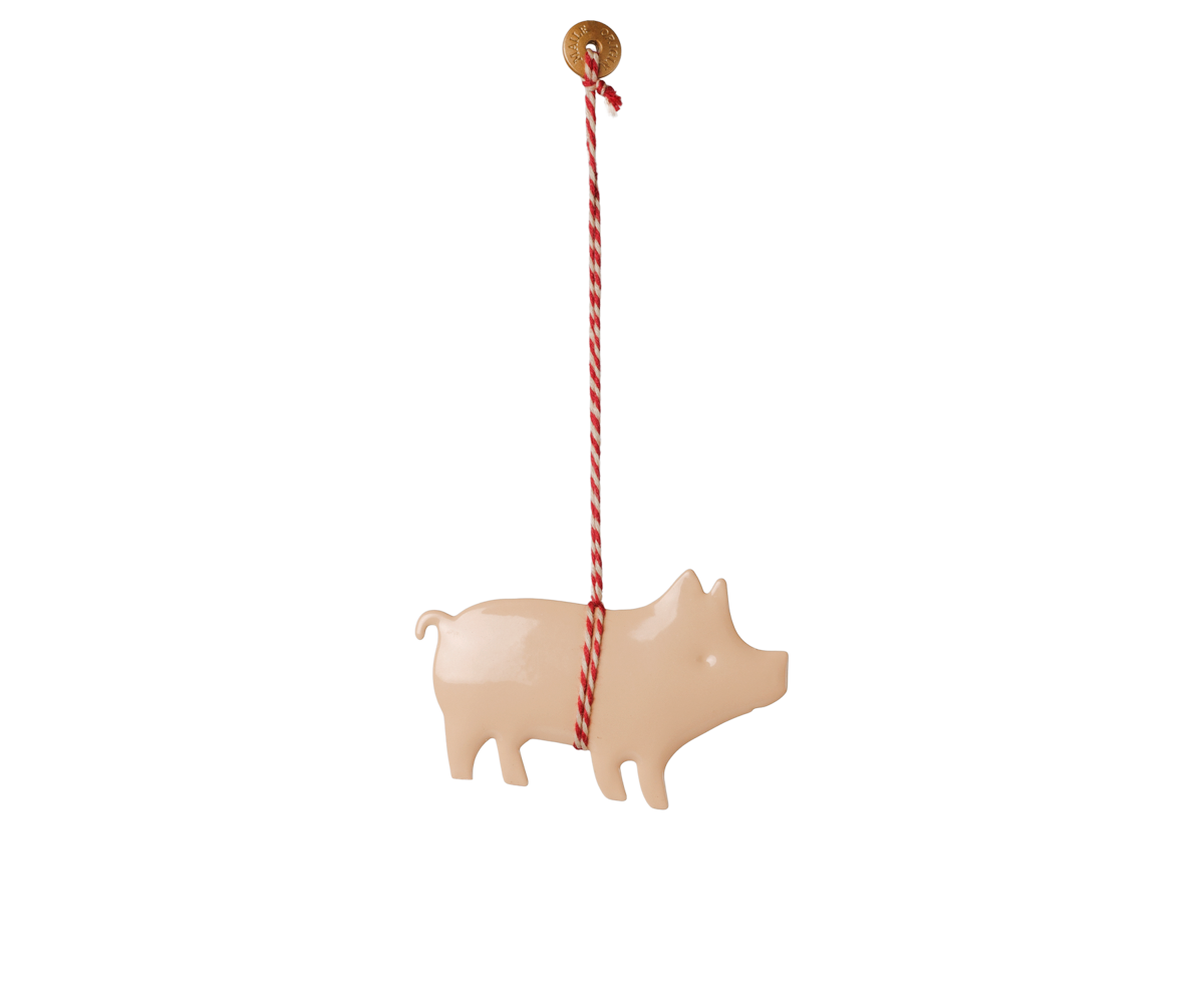 Maileg Metal Rose Pig Ornament