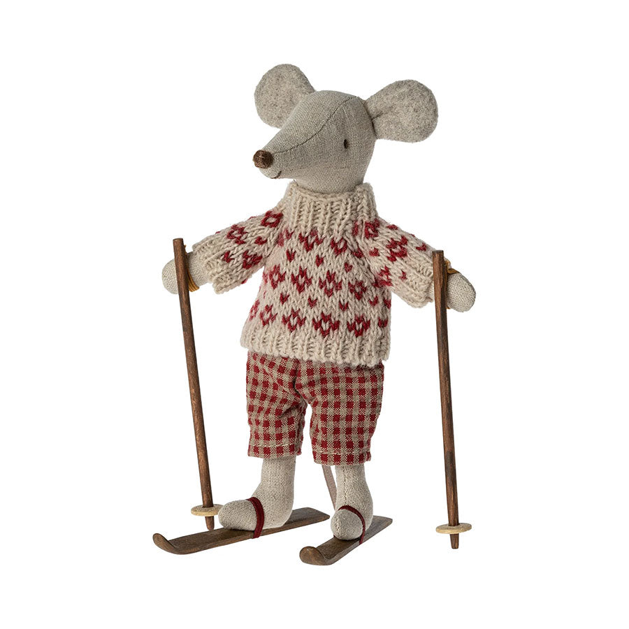 Maileg Mum Winter Mouse with Ski Set looking great!
