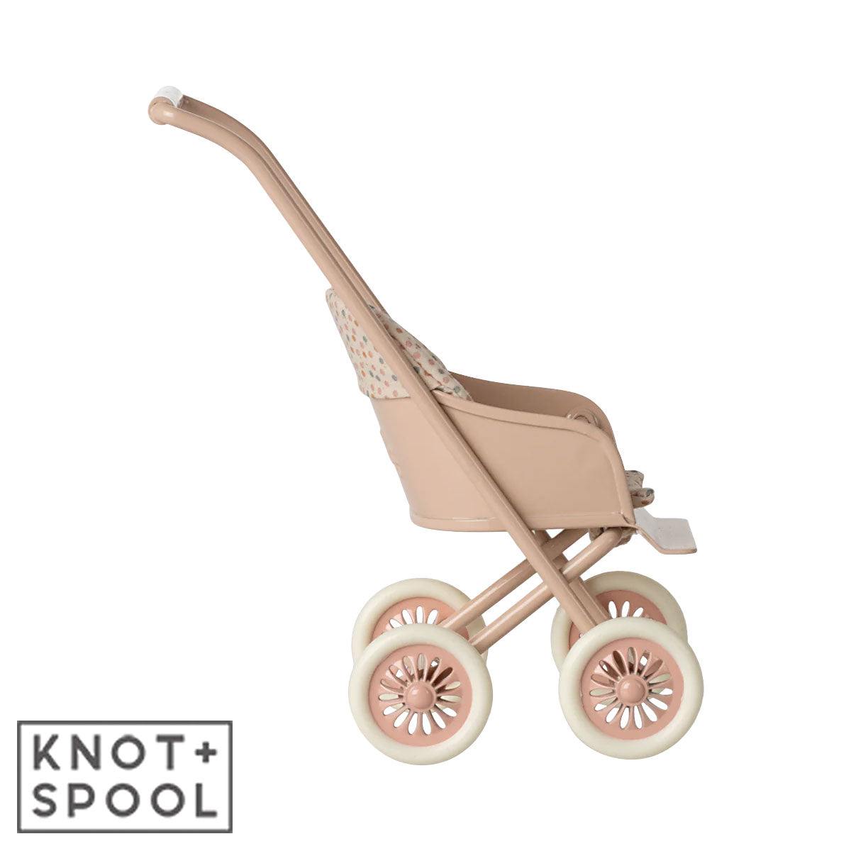 Maileg Powder Micro Stroller Side Profile