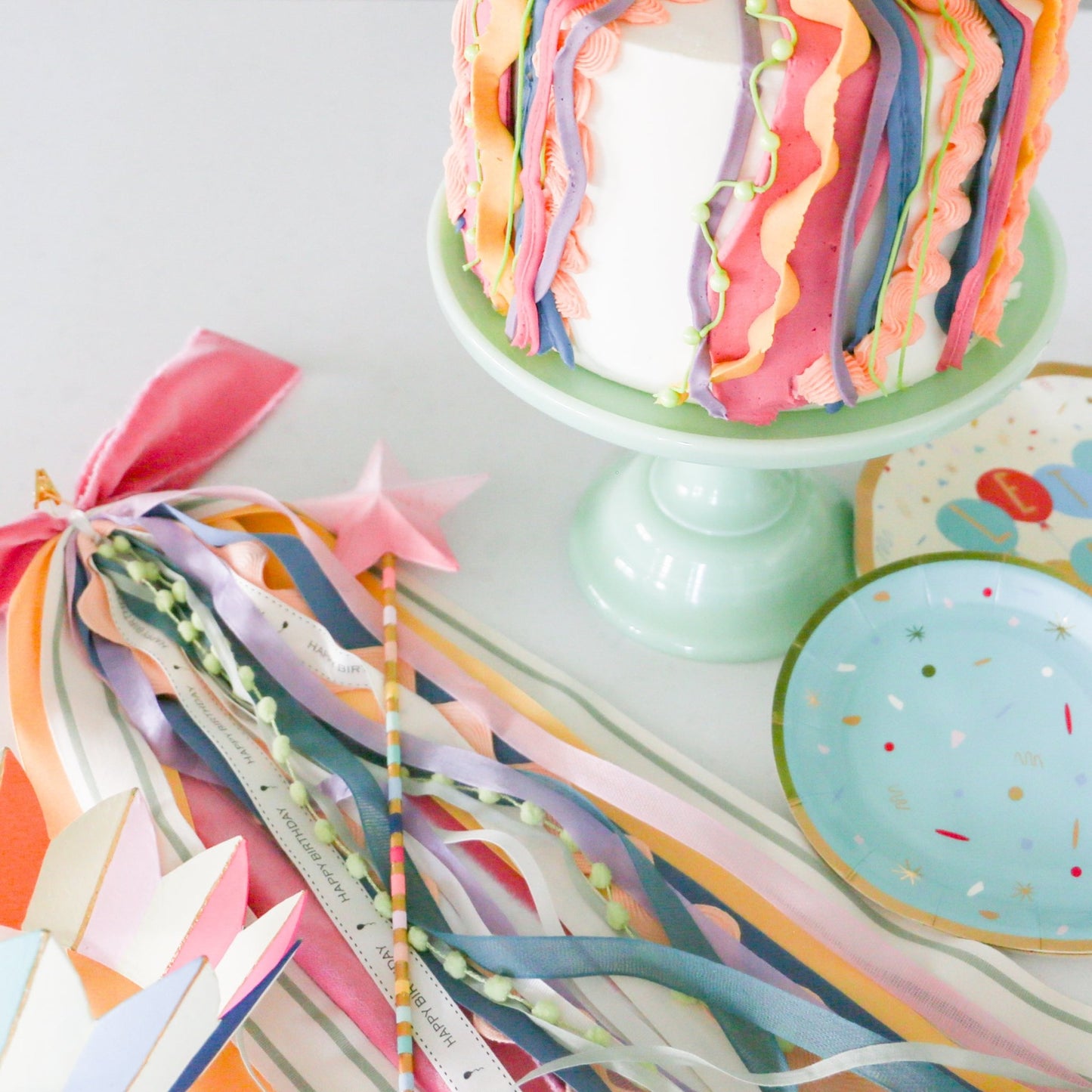 Confetti Cake RIBBON SET™ X Cakes by Courtney (with Bow)™ - Knot and Spool