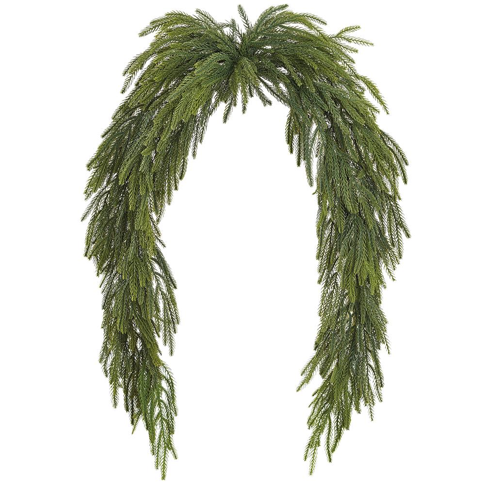 Faux Willow Pine Mantel Swag Garland | 6 - feet - Knot and Spool