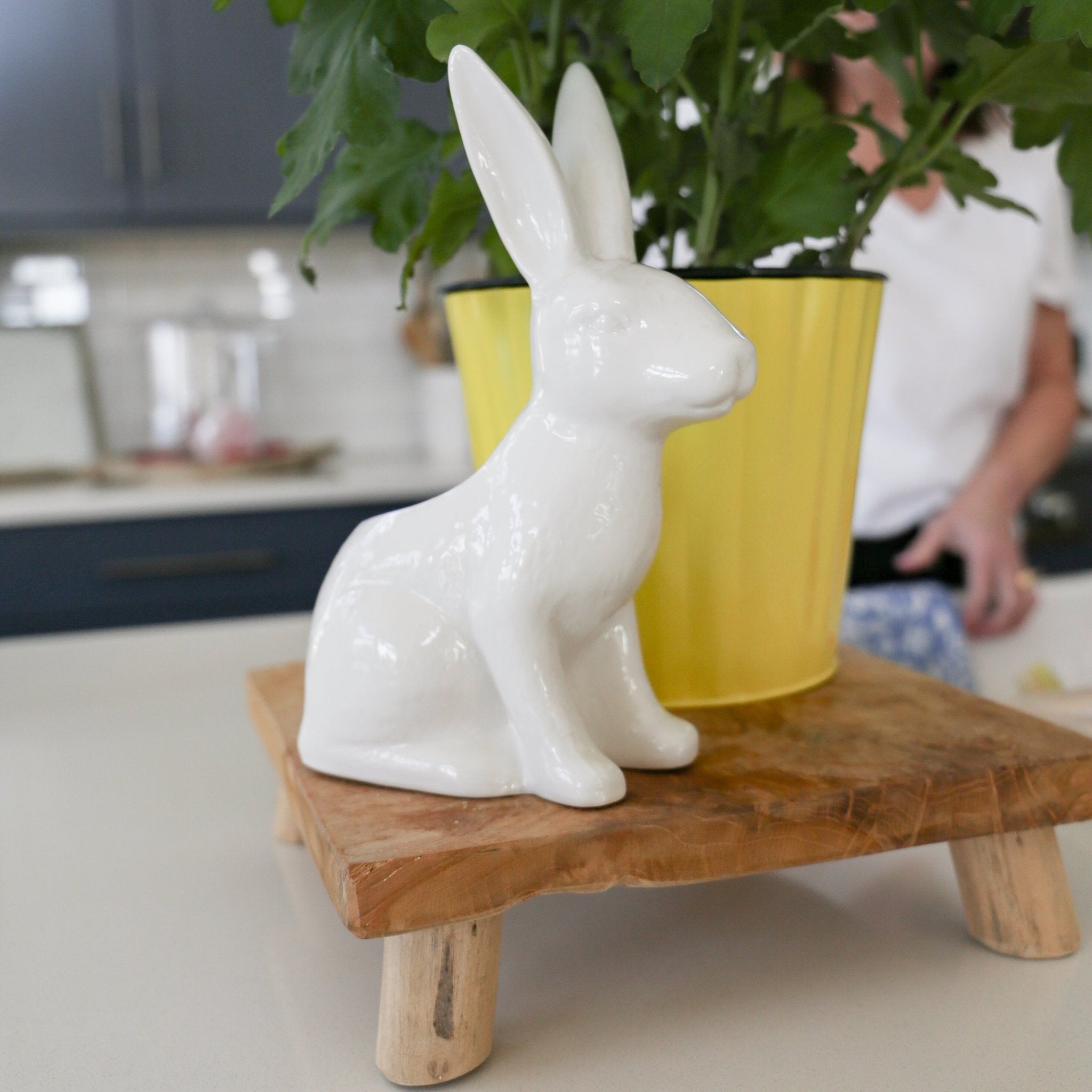 bunny planter pots Simple Ceramic Bunny Garden Planter