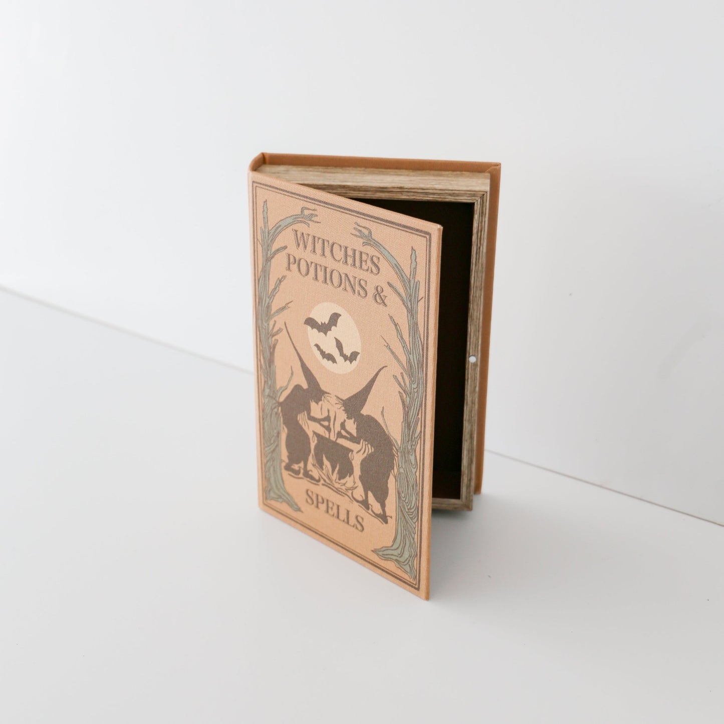 MDF & Linen Halloween Themed Book Storage Box - Knot and Spool