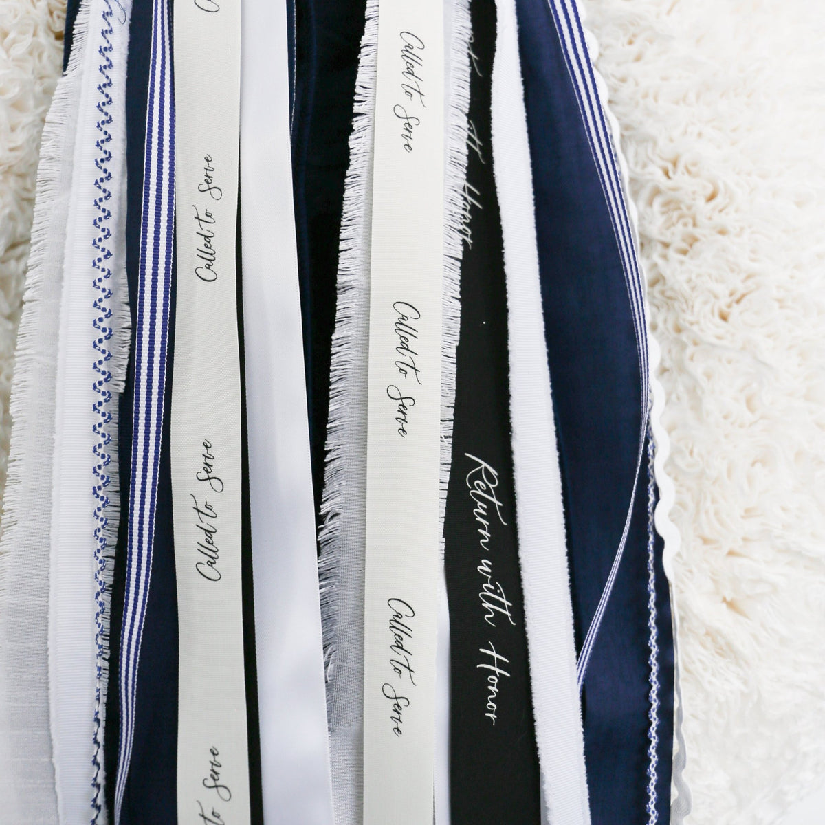 Missionary | Blue & White RIBBON SET™ (without Bow) - Knot and Spool