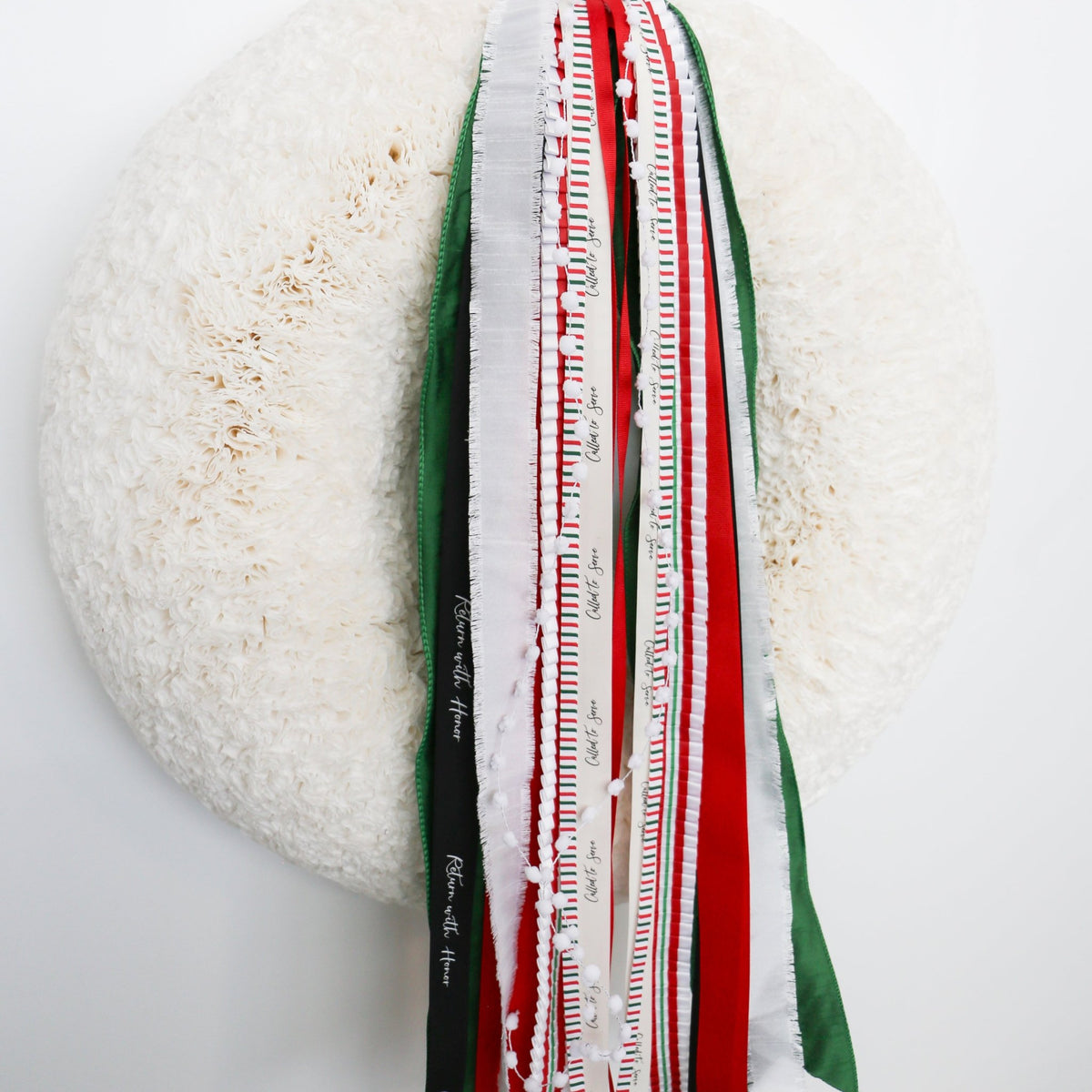 Missionary | Green, White & Red RIBBON SET™ (without Bow) - Knot and Spool
