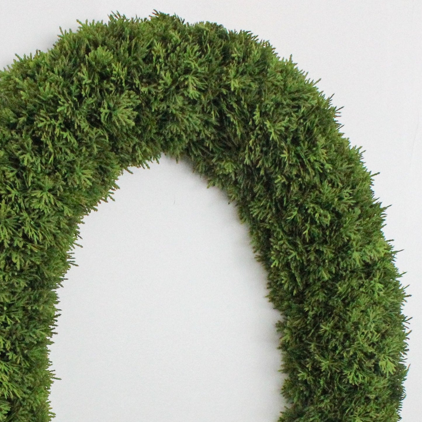 Oval Faux Cedar Wreath - Knot and Spool