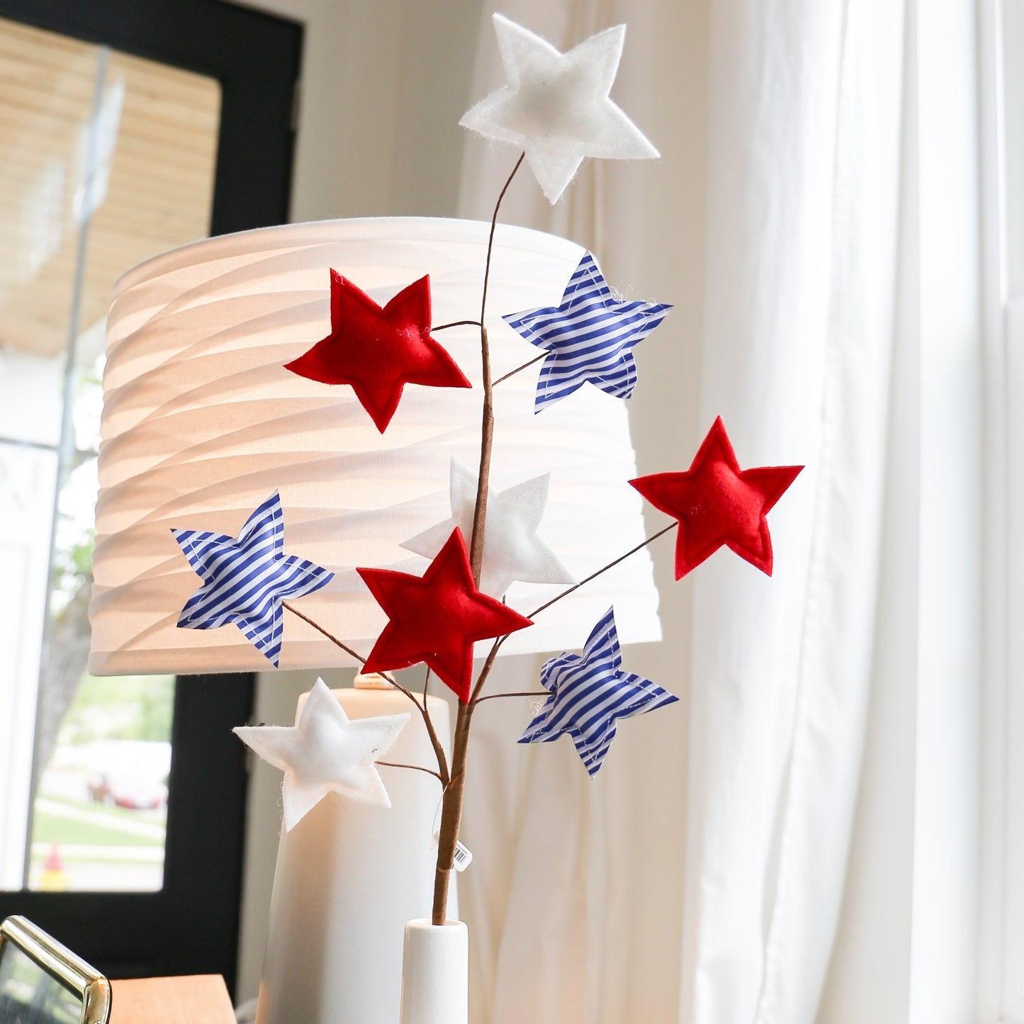Patriotic Plush Star Spray | 28 - Inches - Knot and Spool
