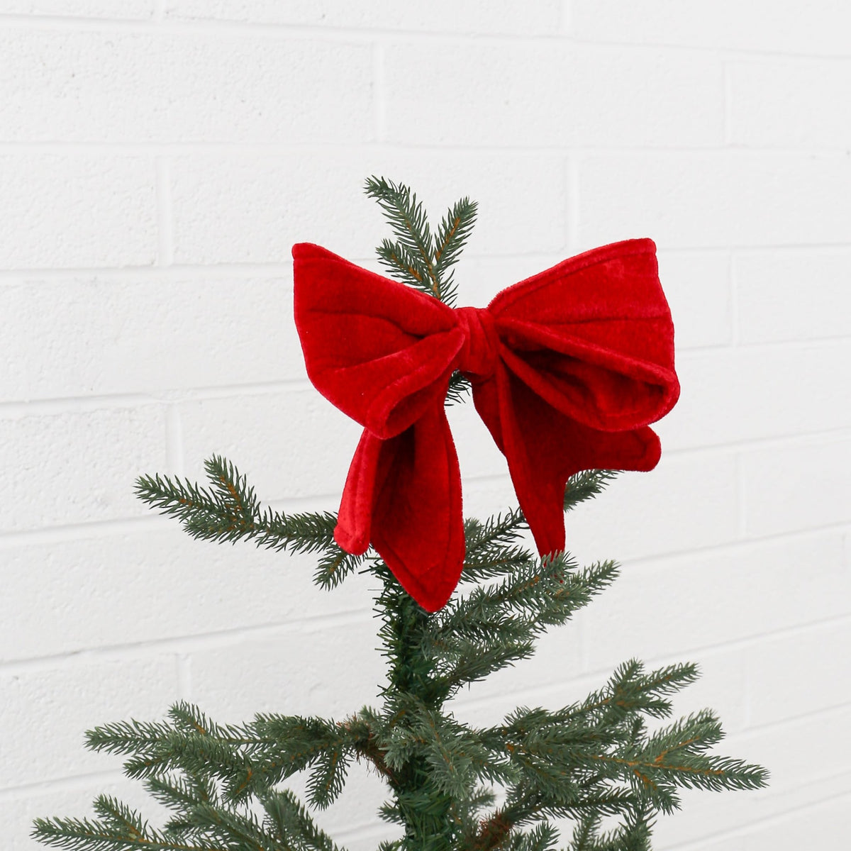 Red Velvet Bow Ornament | 4.5" W x 12" L - Knot and Spool