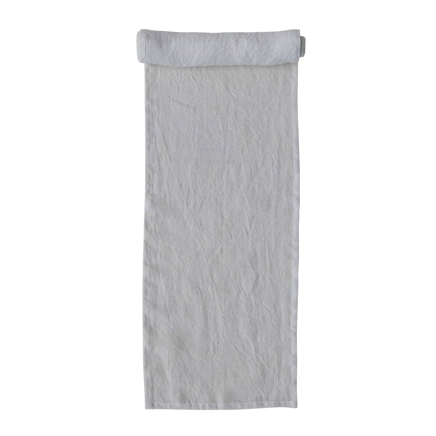 Stonewashed Ivory Linen Table Runner | 108 - in x 14 - in - Knot and Spool