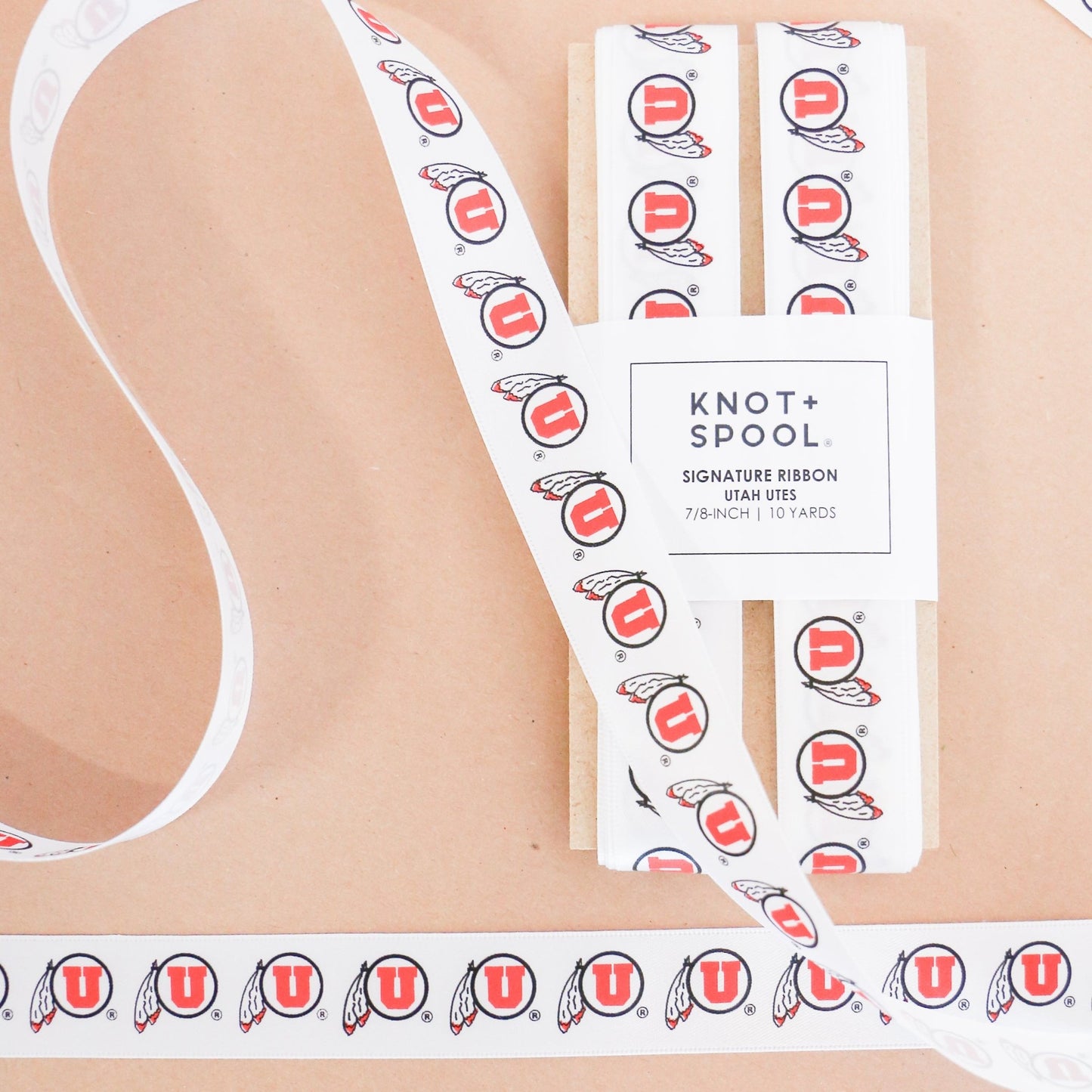 Utah Utes Collegiate Ribbon | 7/8 - in | 10 - yards - Knot and Spool