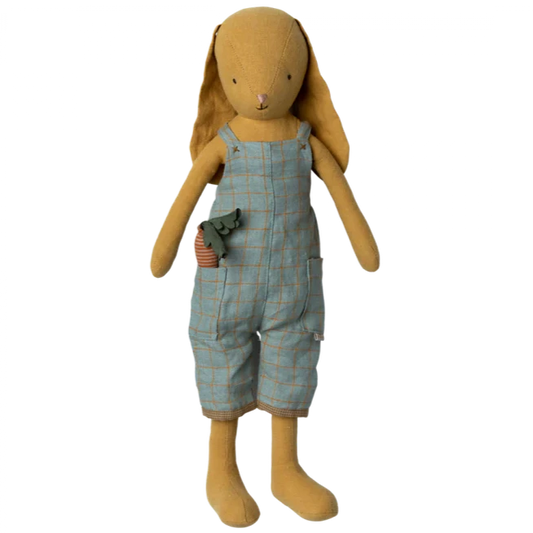 2023 Maileg Dusty Yellow Bunny Size 3 - Overalls with Carrot